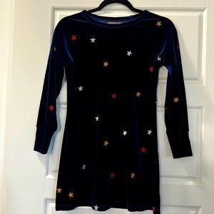 Velvet dress (blue with stars)